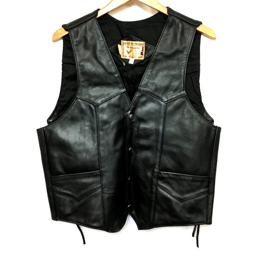 Bikers Leather Moto Vest El Venado VTG